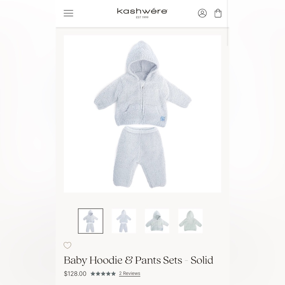 Kashwere baby hoodie and pants set (6-12month)